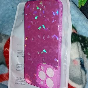 Iphone 13pro Purplish pink glitter phone case